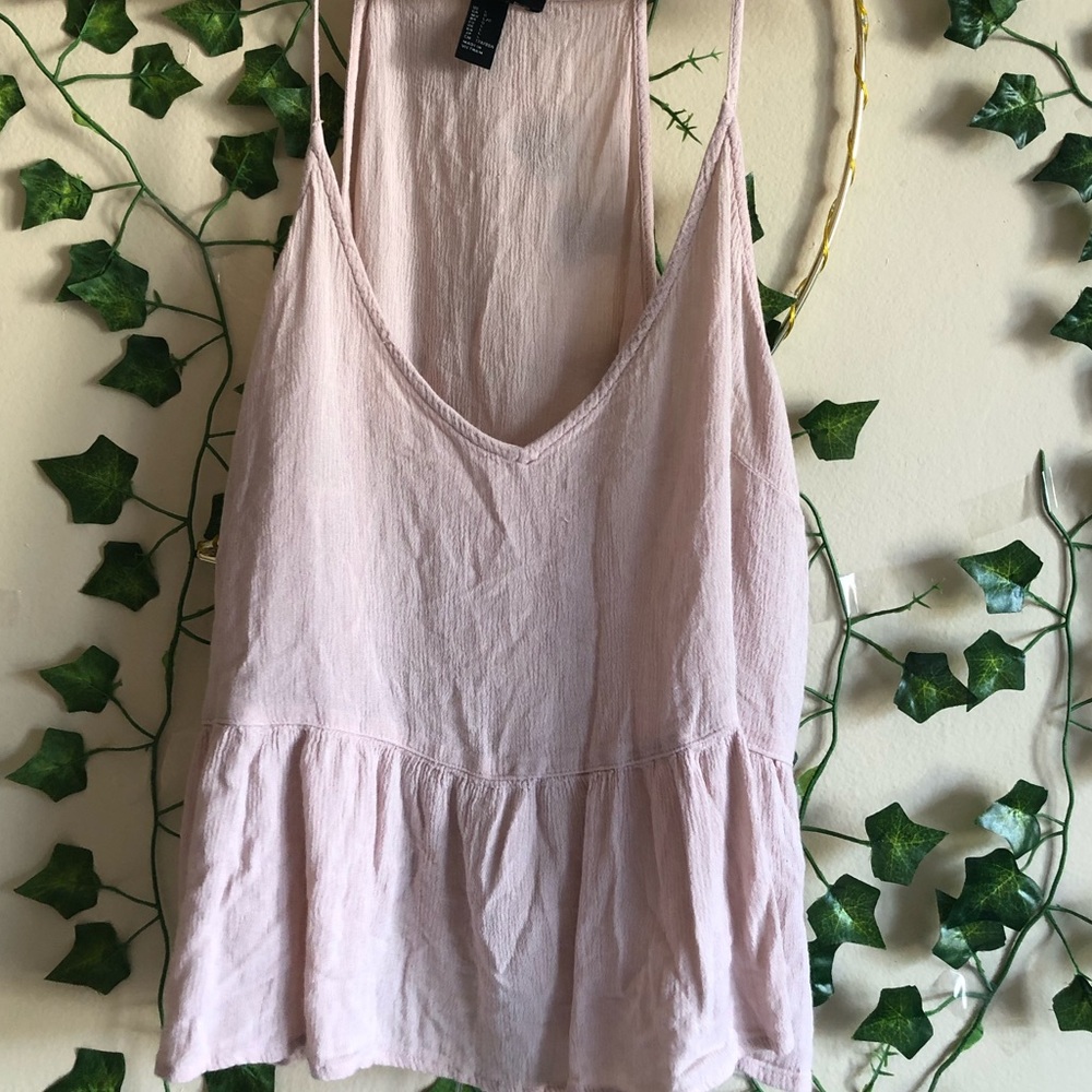 Pink Flared Tank Top